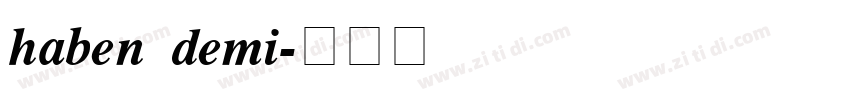 haben demi字体转换